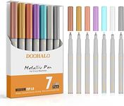 DOOHALO Gold Metallic Pen for Cricut Maker 3/Maker/Explore 3/Air 2/Air 1.0 Medium Point Metallic Tips 7 Colors Markers for drawing Writing Compatible with Cricut Machine