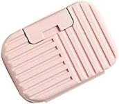 tooloflife 1-Pack Soap Dish Travel Soap Box Soap Container Perfect for Gift/Travel, Striped Pink