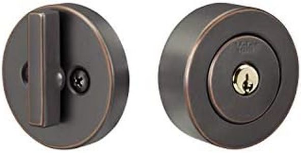 Yale Home 4881K19FR Flat Round Single Cylinder, Oil Rubbed Bronze Deadbolt