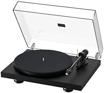 Pro-Ject Debut Carbon EVO, Audiophile Turntable with Carbon Fiber tonearm, Electronic Speed Selection and pre-Mounted Sumiko Rainier Phono Cartridge (Satin Black)