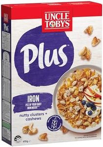 Uncle Tobys Plus Iron Cashews and Nutty Clusters Breakfast Cereal 410 g