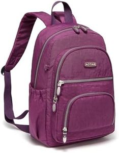 AOTIAN Small Size Backpack, Durable Lightweight Daypack for Women Girls & Boys Hiking Travel Sports, Purple