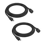 2-Pack 8ft Extension Cord Outdoor 1