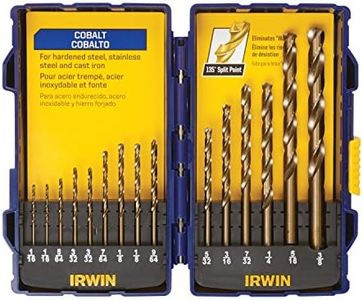 Irwin Tools IRWIN Drill Bit Set, Cobalt Alloy Steel, 15-Piece (316015)