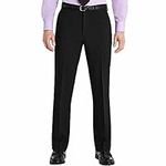 Mega_Jumble Men's Casual Formal Trousers Business Office Work Home Smart Dress Pants Straight Leg Flat Front Pockets Waist Bottom Trouser (Black, 40W / 31L)