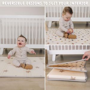 Bubba Bear Baby Play Mat – Soft Beige, Infant Floor Cushion