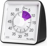 Secura 60-Minute Visual Timer, Timer for Kids, Classroom Timer, Countdown Timer for Adults, Time Management Tool for Teaching (Purple & Black)