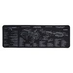 Gun Cleaning Mat, Gaming Mousepad, Workbench Desk Mat, Gun Maintenance Mat, Tactical Rifle Gun Mat, Anti-Slip Rubber Based; Long Size Universal Versatile Desk Pad-35.5x11.8”