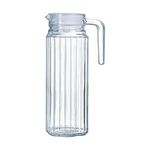 STERUN Glassy Transparent Fridge Water Fruit Juices Liquors Jug with Lid 1.2L Capacity