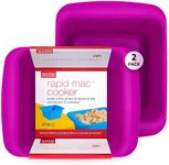 Rapid Mac Cooker | Microwave Macaroni & Cheese in 5 Minutes | Perfect for Dorm, Small Kitchen or Office | Dishwasher Safe, Microwaveable, BPA-Free | Purple, 2 Pack
