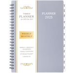 2025 Planner - Jan 2025 - Dec 2025, Planner 2025, 2025 Planner Weekly and Monthly, 6.25" × 8.3", Tabs, Inner Pocket, Strong Twin-Wire Binding, Improving Your Time Management Skill