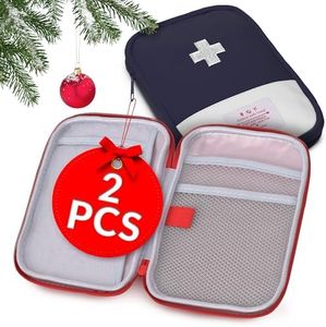 BURIUS Empty First Aid Bag Emergency Kit - 2Pcs Travel Size Survival Kit Small Medicine Bag Office First Aid Kit Paramedic Bag Outdoor First Aid Kit For Car - Home First Aid Bags Empty Medicine Bag