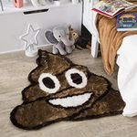 Walk on Me Emoji Rug - Soft and Cute - Made in France - Perfect Emoji Mat Fit for Any Room - Dorm Bed Bathroom Kids Room Emojis (Poop)