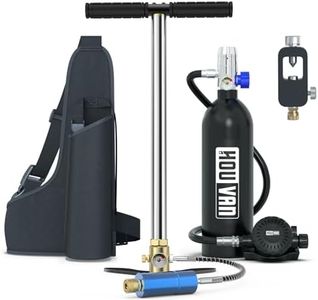 HOUVAN H400 Mini Scuba Tank 1.0L Scuba Tank Up to 20 Minutes Underwater Breathing Portable Diving Tank with On-Off Valve Reusable Pony Bottle for Underwater Exploration Emergency/Recreation,C-B