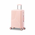 Alphabet Bristol Hard Sided Polycarbonate Small Size Cabin Luggage 8 Wheel Trolley Bag/Suitcase Rose Gold Color 20Inch|55Cm