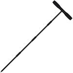 Sfcddtlg 64 Inch Metal Ground Soil Probe Rod - Adjustable Soil Sample Probe - T-Handle Septic Tank Locator for Tile Probing, Soil Compaction, Locating Underground Pipes, Landscaping, Gardening