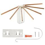 BELLE VOUS Wall-Mounted Octopus Drying Rack with Hanging Arms - Space-Saving Foldable Clothes Airer - Indoor/Outdoor Laundry Hanger and Clothes Dryer