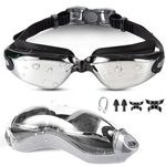 Moseem Swimming Goggles, Swim Goggles for Adult Men Women & 6+ Age Kids Anti Fog Swimming Goggles with UV Protection, Clear Vision, No Leaking & Adjustable Silicone Strap