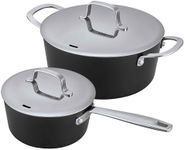 Alva Maestro 2-Piece Ceramic Nonstick Cookware Set – 4.5QT Stock Pot & 2QT Saucepan with Lids – Made Without PTFE, PFOA, PFAS, Induction & Oven Safe, Even Heat, Easy Clean, Dishwasher Safe