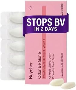 Neycher BV Suppositories for Women Fast Acting 10 Inserts Odor Control