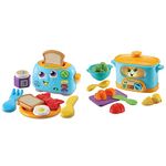 LeapFrog Yum-2-3 Toaster, Learning Toy with Sounds and Colours for Sensory Play & Choppin' Fun Learning Pot, Roleplay Kitchen Toy for Children, Interactive Learning Toy for Pretend Play