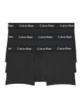 Calvin Klein Men's 3-Pack Cotton Stretch Low Rise Trunk, Black, Medium