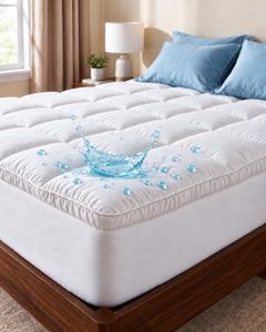 Beckham Hotel Collection King Size Mattress Pad (Extra Padded) & Protector Hybrid - Quilted Pillow Top Mattress Cover - Thick, Plush, Fitted Mattress Topper for Bed