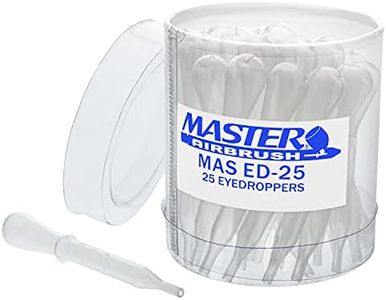 Master Airbrush® Brand 25 Pipette Eyedroppers for Liquid Transfer and Airbrush Paint