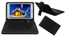 Acm USB Keyboard Case Compatible with Reconnect Rptpe0801 Tablet Cover Stand Study Gaming Direct Plug & Play - Black