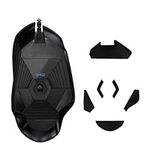 kwmobile Mouse Feet Replacement Compatible with Logitech G402 Computer Mouse Skates Sticker - Black