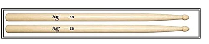 Xtag Drum Sticks/Drum Pad Sticks/Practice Pad Sticks/Electric Pad Sticks - 5B Wooden Tip Maple Wood Pack Of 3 pair