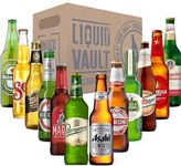 Liquid Vault World of Lager Mixed Pack - 12 Bottles - Variety Beer Hamper - Perfect Craft Beer Gifts for Men or Women - Global Beers & Pub Favourites