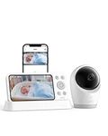 eufy Baby Monitor E21 with 4K UHD Camera, 5" 720p Display, Hybrid Wi-Fi and No Wi-Fi Connection, App and Monitor Control, Pan-Tilt, 8× Zoom, Portable Camera with Built-In Battery, ANR, Smart Alerts
