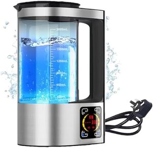 2L Hydrogen Water Bottle Generator, Portable Hydrogen Rich Water Maker, Water Ionizer Bottle Filter Drink Glass Health Cup with LED Screen and Thermostat Function for Home Travel