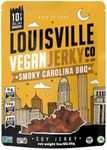 Louisville Vegan Jerky - Sweet & Smoky Carolina Mustard BBQ Vegan Meat - Lip-Smacking Vegan-Friendly & Vegetarian Jerky - Non-GMO Soy Protein, Gluten-Free High Protein Vegan Snacks (3oz)