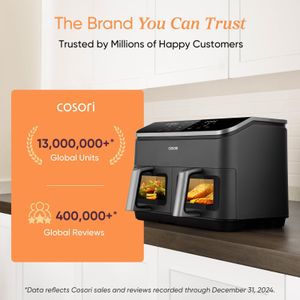COSORI Dual Air Fryer 8.5L – Large Capacity Oil-Free Cooker