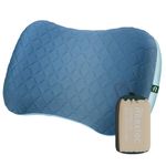 Rilextec Inflatable Travel Pillow, 2-in-1 Camping Pillows for Sleeping with Removable Cover, Ergonomic & Lightweight Small Backpacking Pillow for Travel, Hiking, Camping, Outdoor (Blueness)
