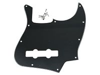Dopro Jazz Bass J Bass Pickguard for USA/Mexican 4 String FD Jazz Bass Black 3 Ply (BWB)