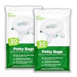 60 Refill Potty Bags: Absorbent, Disposable Potty Liners Compatible with OXO Tot 2-in-1 Go Potty | Strong, Leak-Proof Bags work with most Travel Potties, Potty Chairs, Potty Seats & Portable Toilets