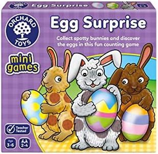Orchard Toys Egg Surprise Game, Small and Compact Travel Number Counting Game for Kids Age 3-6