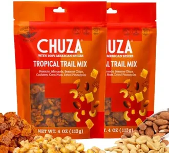 CHUZA Spicy Tropical Trail Mix – Bold & Crunchy Snack with 100% Mexican Spices – Peanuts, Almonds, Cashews, Sesame Chips, Corn Nuts & Dried Pineapples – No Cholesterol, High Protein – 4 oz (Pack of 2)