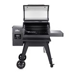 Fire Mountain Pellet BBQ, Woodfired BBQ, Electric BBQ with LED display, Automatic Pellet Feeder, Smoker BBQ, Eco Friendly Fuel, Traditional Woodfired Flavour, Black, Cover Included