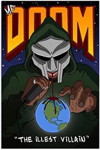 LHNY Mf Doom Poster,Rap Posters,Canvas Wall Art For Living Room Decor Classroom Decorations Unframed 12x18 inches Unframe:12x18inch(30x45cm)