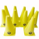 Football Master ™ Set of 10 Sport Training Football Equipment Traffic Cones – For Football, Soccer, Skating, Outdoor Games