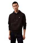 Calvin Klein Men's Monogram Logo Fleece Hoodie, Black Beauty, Large