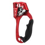 NewDoar UIAA & CE Certified Hand Ascender Rock Climbing Tree Arborist Rappelling Gear Equipment Rope Clamp for 8~12MM Rope(Red)