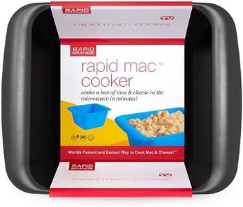 Rapid Mac Cooker | Microwave Macaroni & Cheese in 5 Minutes | Perfect for Dorm, Small Kitchen or Office | Dishwasher Safe, Microwaveable, BPA-Free | Black
