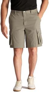 CHRONOLINE Men's Work Shorts Regular Fit Midweight Cotton Twill Cargo Shorts for Men Outdoor Shorts with Pocket, Olive Gray, 40