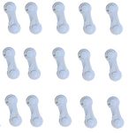 MAPPERZ Acrylonitrile Butadiene Styrene Cabinet Door Locks for Baby Safety Proofing, Door Locks with Adhesive, Childproof Door Latch for Protecting Kids Toddler and Infant,Pack of 15,White