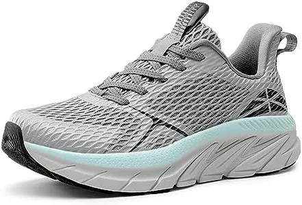 ALLSWIFIT Women's Walking Shoes Comfortable ActiveEase Running Tennis Athletic Gym Workout Cross Training Sneakers,Size 6,Grey,SARR009W